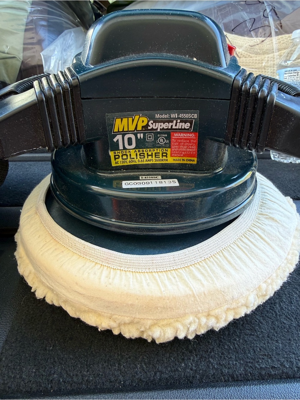MVP SuperLine 10" Shock Absorption Polisher with Cream Wool Pad